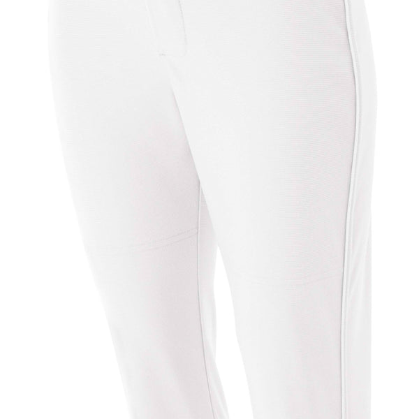 White A4 Softball Pant With Piping